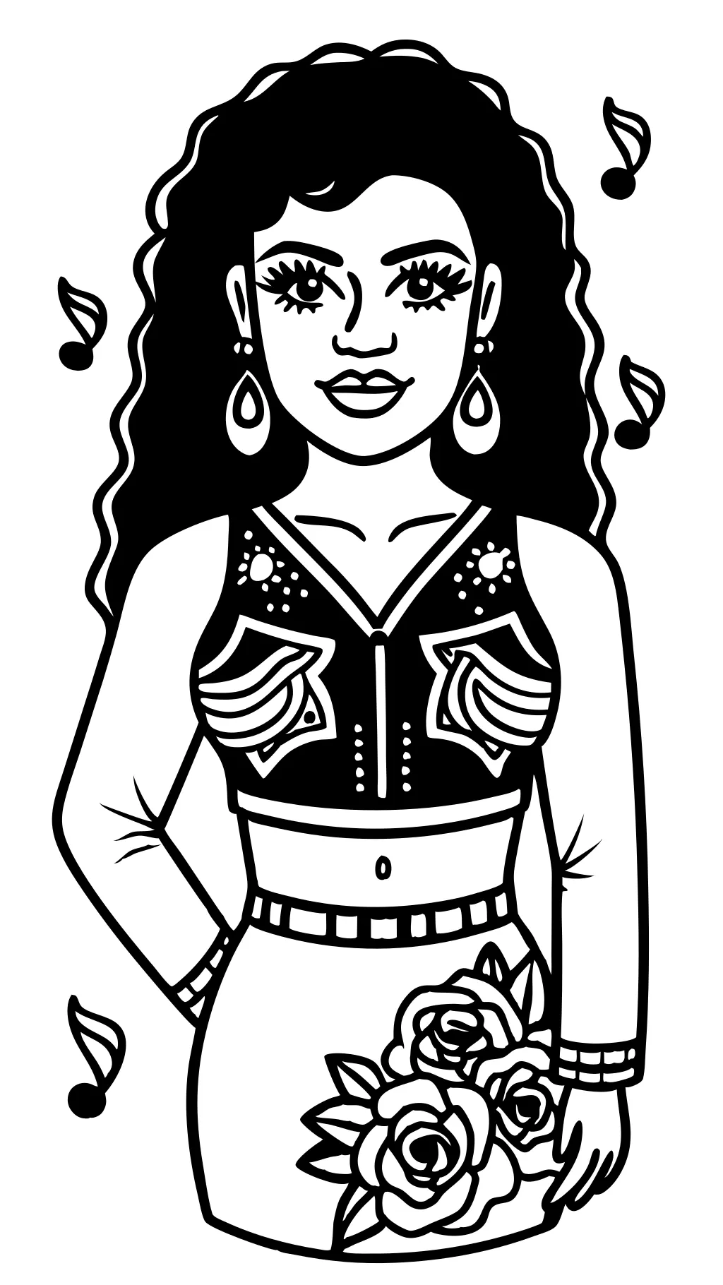 selena coloring pages